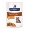 Hills Pescription Diet Feline K/D Pouch Chicken 12x85g - krónikus vese- és szívelégtelenség; ur 3405LN