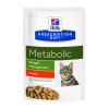 Hills Pescription Diet Feline Metabolic 12x85g - elhízott és túlsúlyos macskák étrendi kezelése 3438U