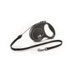 Flexi Black Design zsinóros automata póráz S 5m 12kg-ig ezüst FLE3302