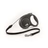 Flexi Black Design zsinóros automata póráz M 5m 20kg-ig ezüst FLE3401