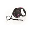 Flexi Black Design szalagos automata póráz M 5m 25kg-ig pink FLE4019