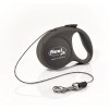 Flexi Fun 3m zsinóros automata póráz XS 8kg-ig fekete FLE523