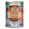 Happy&Fit Natural Dog Konzerv Junior Bárány & Marha Rizzsel & Lenmagolajjal 400g
