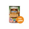 Happy&Fit Natural Dog Konzerv Csirke & Szarvas Almával & Sáfrányolajjal 12x400g HF9078412X