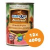 Happy&Fit Natural Dog konzerv marha, pulyka áfonyával és sáfrányolajjal 12x400g HF9080712X