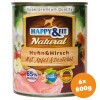 Happy&Fit Natural Dog Konzerv Csirke & Szarvas Almával & sáfrányolajjal 6x800g HF909066X