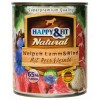 Happy&Fit Natural Dog Konzerv Junior Bárány & Marha Rizzsel & Lenmagolajjal 800g HF90937