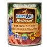 Happy&Fit Natural Dog konzerv kacsa, sonka sütőtökkel és aloe verával 800g HF90951