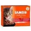 Iams Cat Delights SEA IN GRAVY multipack, többféle halas íz, ízletes szószban 12x85g IAMS0401