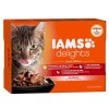 Iams Cat Delights LAND IN GRAVY multipack, többféle íz, ízletes szószban 12x85g IAMS0418