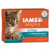 Iams Cat Delights Kitten & Junior csirke falatkák ízletes szószban, multipack 12x85g IAMS0463