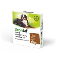 Drontal Plus 35 kg feletti ízesített féreghajtó tabletta 2x