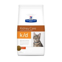 Hills PD Feline K/D 1,5kg Csirke - krónikus vese- és szívelégtelenség; urát és cisztin