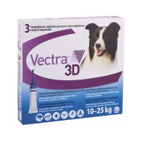 Vectra 3D rácsepegtető oldat közepes testű kutyáknak M (10-25kg) 3x