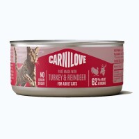 Carnilove Cat konzerv Paté Adult Pulyka&rénszarvas 100g
