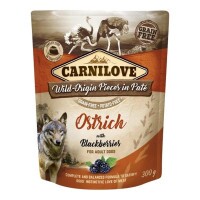Carnilove Dog tasakos Paté Ostrich with Blackberries - Strucc szederrel 300g HU