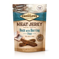 Carnilove Dog Jutalomfalat Jerky  Duck&Herring Fillet – kacsa hering filével 100g