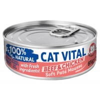 Cat Vital konzerv mousse marhával és csirkével felnőtt macskáknak 85g