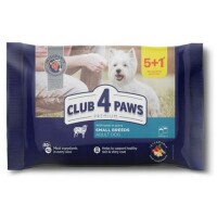 -Club 4 Paws Premium Teljes Értékű Eledel Felnőtt Kutyáknak, Bárány Szószban 5+1 (6x80g)