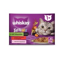 Whiskas alutasak 4-pack Tasty Mix Chef´s choice mártásban 4x85g Multipack