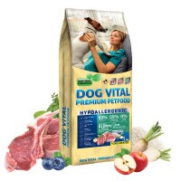 Dog Vital Hipoallergén Puppy&Junior All breed Lamb,apple&blueberry 12+2kg grátisz