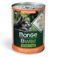 Monge BWild Grain Free Dog Puppy/Junior konzerv - Kacsa,sütőtök, cukkini 400g