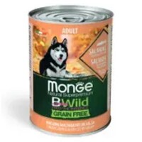 Monge BWild Grain Free Dog konzerv - Lazac sütőtök, cukkini 400g