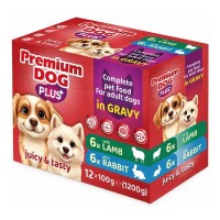 Premium Dog Plus alutasak bárány-nyúl 12x100gr