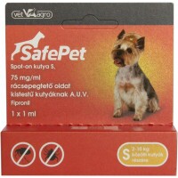 SafePet 75 mg/1 ml spot on kutya S 2-10 kg 1x