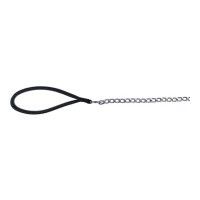 Trixie láncos póráz nylon fogóval 1m/4mm fekete