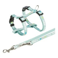 Trixie Hám pórázzal Junior & Puppy M–L: 27–45 cm/10 mm, 2m, menta