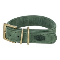Trixie Nyakörv Pure bőr, L: 47–54 cm / 40 mm, zsályazöld