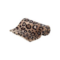 .Pléd Leo plüss, 70 × 50 cm, barna