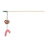 Karácsonyi pálca macskának cukorkákkal 48cm