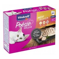 Vitakraft Poésie Delice alutasak Multipack macskaeledel hússal 6x85g