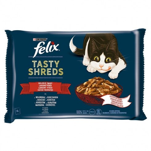 Felix Shreds Alutasak 4x80g Házias válogatás szószban