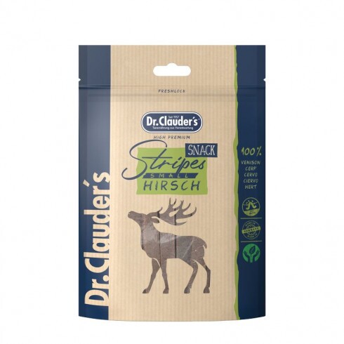 Dr.Clauders Dog Jutalomfalat Stripes Small Szarvashús csíkok 80g