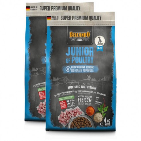 Belcando Junior GF Baromfival 2x4kg (gabona nélkül) - friss hússal