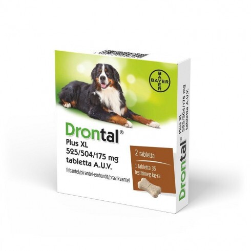 Drontal Plus 35 kg feletti ízesített féreghajtó tabletta 2x