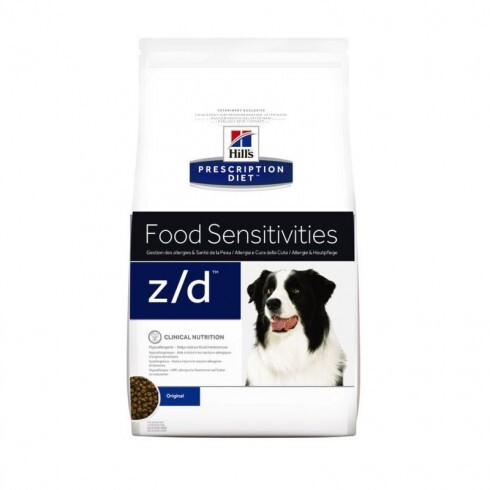 Hills Pescription Diet Canine Z/D Ultra 3 kg - táplálékallergia étrendi kezelése,kimutatása eli