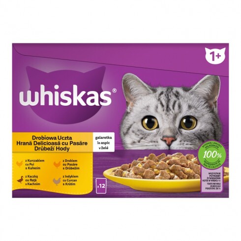 Whiskas alutasak Multipack szárnyas aszpikban 12x85g