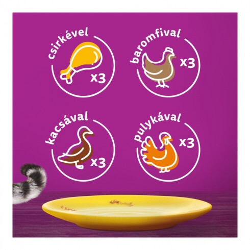 Whiskas alutasak Multipack szárnyas aszpikban 12x85g