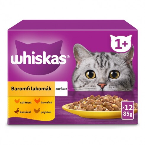Whiskas alutasak Multipack szárnyas aszpikban 12x85g