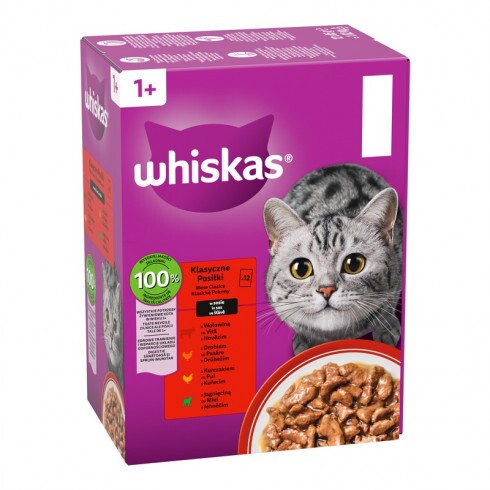 Whiskas alutasak Multipack klasszikus mártásban 12x85g
