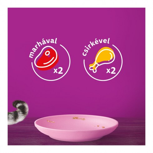 Whiskas alutasak Multipack húsos mártásban JUNIOR 4x85g