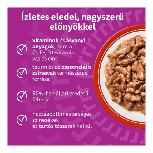 Whiskas alutasak Multipack Marha-Csirke  mártásban  4x85g