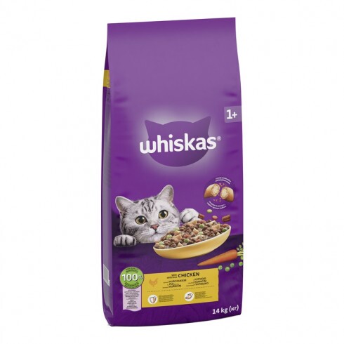 Whiskas száraz macskaeledel csirkével 14kg