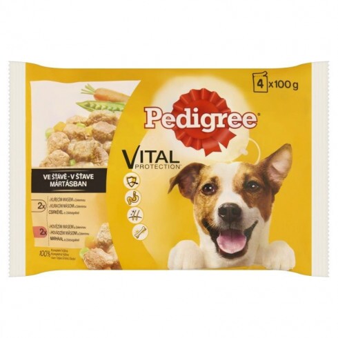 Pedigree Alutasakos 4 pack adult marha-baromfi 100g Multipack