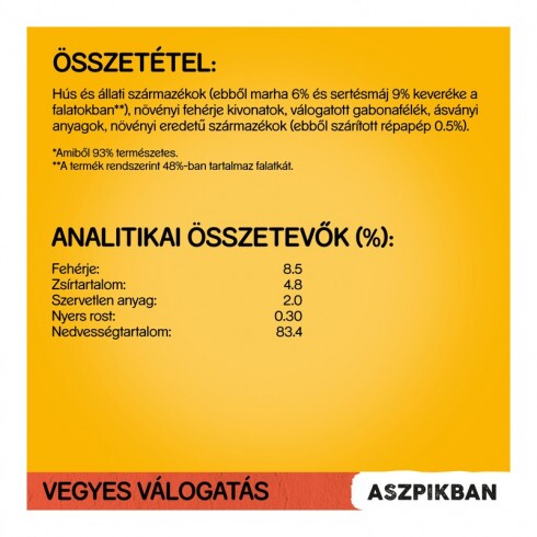 Pedigree alutasak Multipack adult marha-baromfi 4x100g