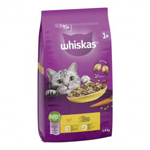 Whiskas száraz macskaeledel csirkével 1,4kg